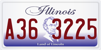 IL license plate A363225