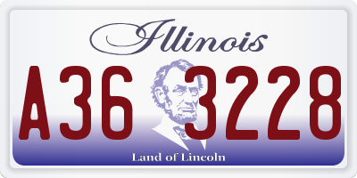 IL license plate A363228
