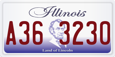 IL license plate A363230