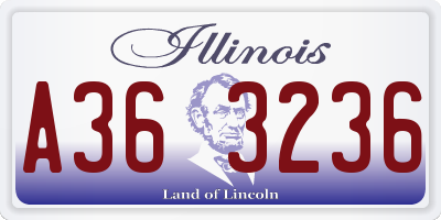 IL license plate A363236