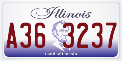 IL license plate A363237