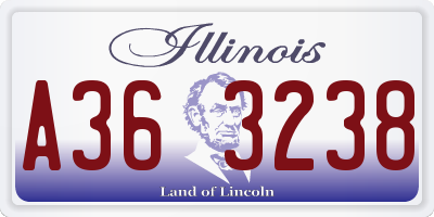 IL license plate A363238