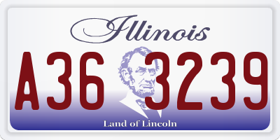 IL license plate A363239