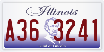 IL license plate A363241