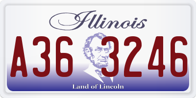 IL license plate A363246