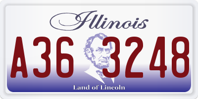 IL license plate A363248