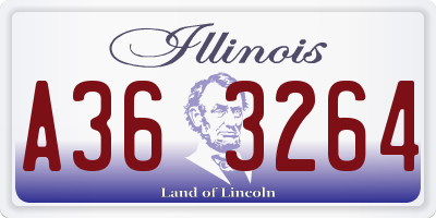 IL license plate A363264