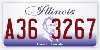 IL license plate A363267