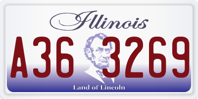 IL license plate A363269