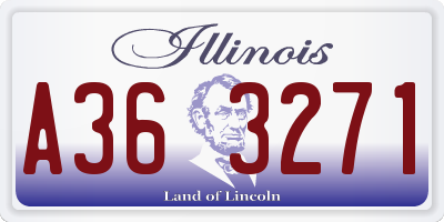 IL license plate A363271