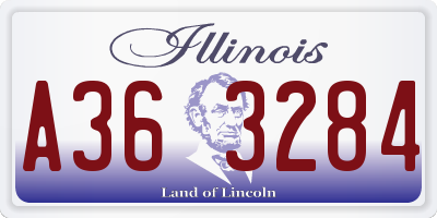 IL license plate A363284