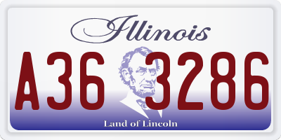 IL license plate A363286