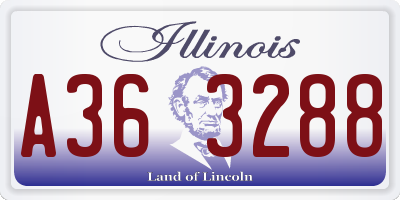 IL license plate A363288