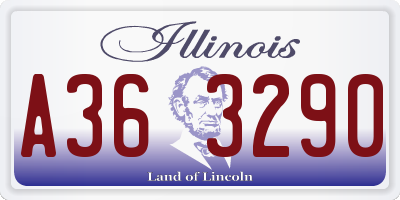 IL license plate A363290