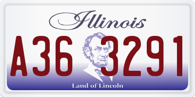 IL license plate A363291
