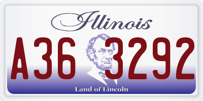 IL license plate A363292