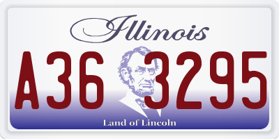 IL license plate A363295