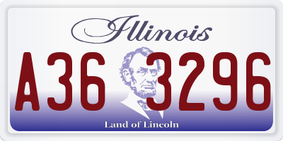 IL license plate A363296