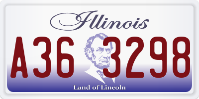 IL license plate A363298