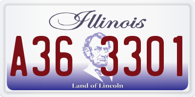 IL license plate A363301