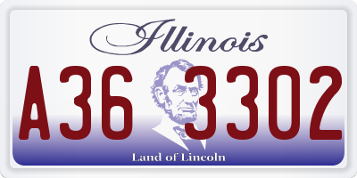 IL license plate A363302
