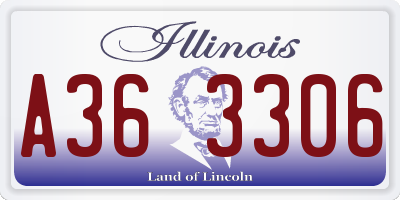 IL license plate A363306