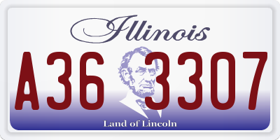 IL license plate A363307