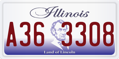 IL license plate A363308