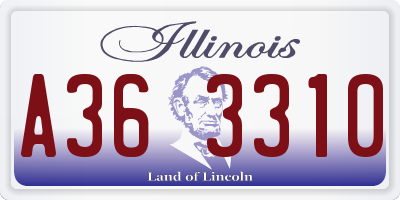IL license plate A363310