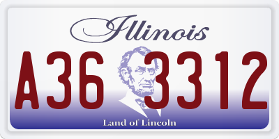 IL license plate A363312