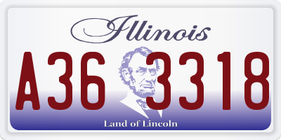 IL license plate A363318