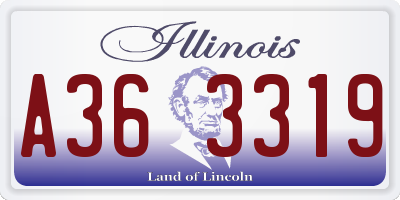 IL license plate A363319