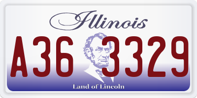 IL license plate A363329