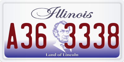 IL license plate A363338