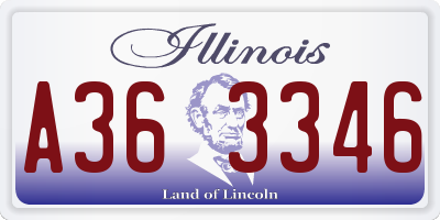 IL license plate A363346