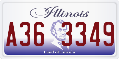 IL license plate A363349