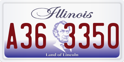 IL license plate A363350