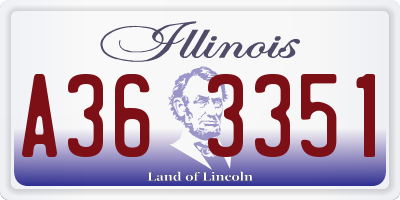 IL license plate A363351