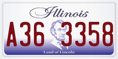 IL license plate A363358