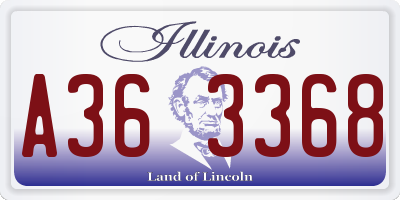 IL license plate A363368