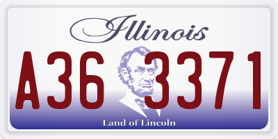 IL license plate A363371