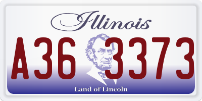 IL license plate A363373