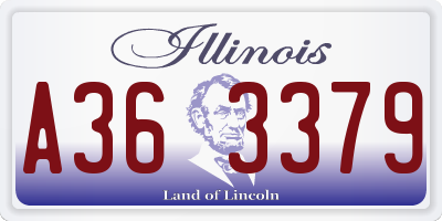IL license plate A363379