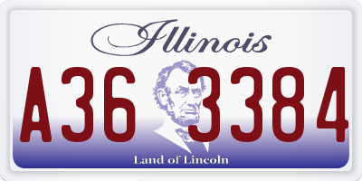 IL license plate A363384