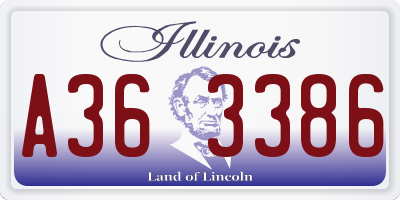 IL license plate A363386
