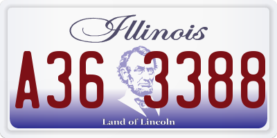 IL license plate A363388