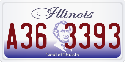 IL license plate A363393