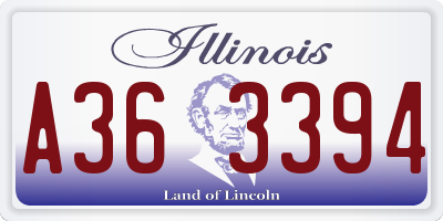 IL license plate A363394