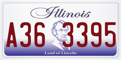 IL license plate A363395