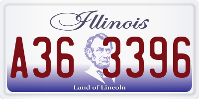 IL license plate A363396